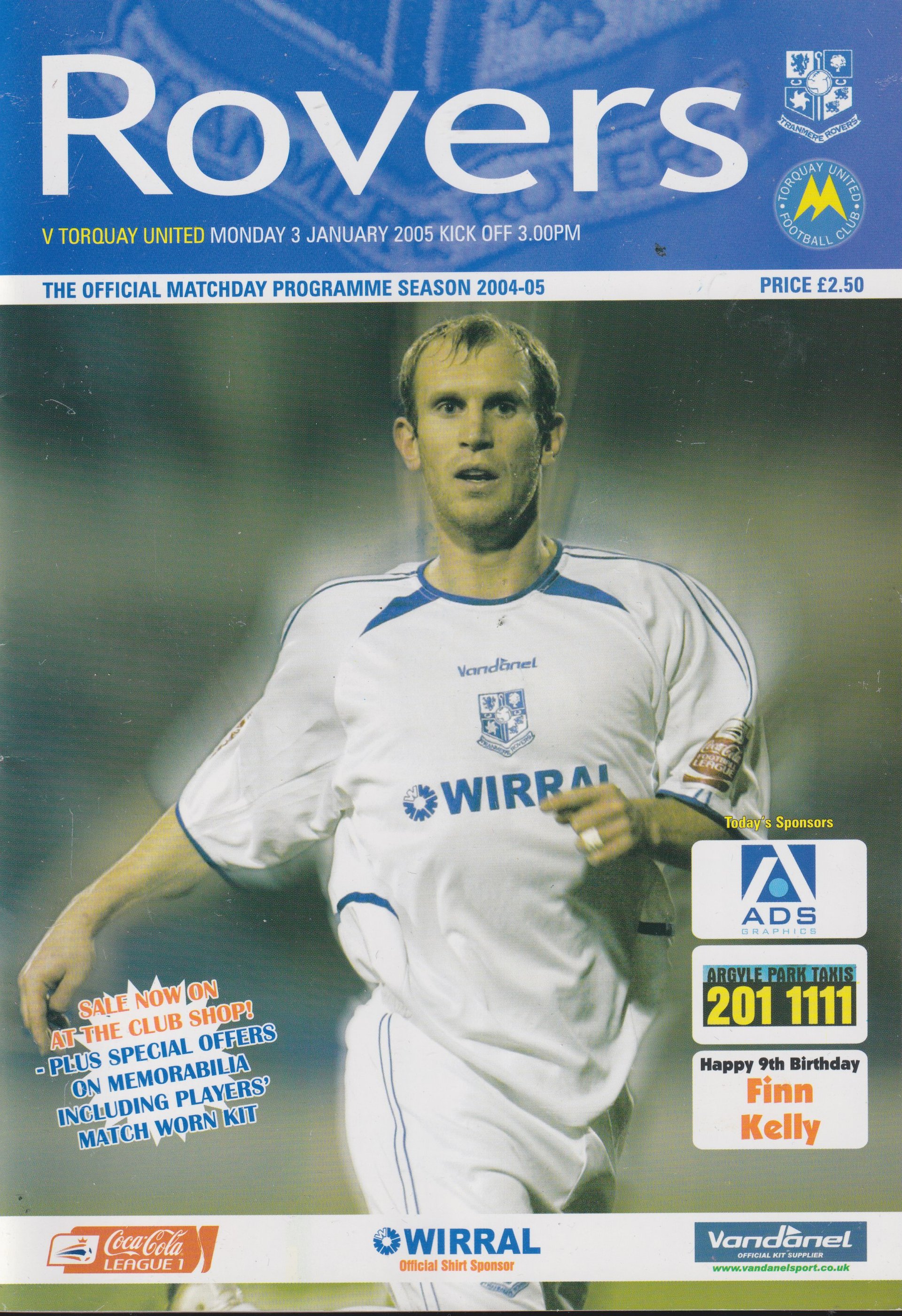 Tranmere Rovers v Torquay United match programme